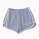 Summer New Wide-Leg Pants INS Fashion Letter Embroidery High-Waist Running Fitness Shorts Girl-Outfit