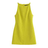 French Dress 2024 New Straight Collar Sleeveless Slimming Hip Skirt 9479049-Outfit