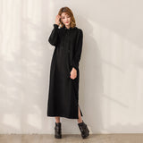 Fongt 2025 Autumn And Winter New Fashion Temperament Loose Display Lanky Long Sleeve Dress Woman