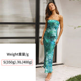 Fongt Spring And Summer New Temperament Of The Famous And Elegant Densate Face-Witted Dress Print