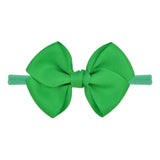 1piece Solid Colors Bowknot Baby Headband For Girls Nylon Elastic Hair Bands Handmade Turban Headwear Hair