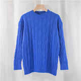 New 2021 Autumn Winter Women's Sweaters Pullovers Warm Minimalist Korean Elegant Pink Solid Ladies Jumpers