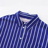 Fongt Homemade New Women's Seam Bat Sleeve Striped Shirt 3067105
