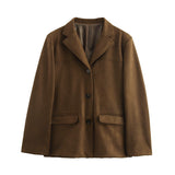 Fongt Women's New 2025 Fashion Free Single-Dbutton Casual Suit 1240775