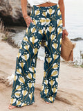 Fongt Spring And Summer New Four Seasons Of Leisure Wide Leg Trousers Print Burst Loose Trousers Women