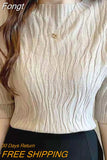 Summer Korean Fashion Solid Sweater Women Short Sleeve Tops 2023 Pull Femme Casual Slim Female Pullover Knitted
