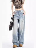 Fongt New Spring 2024 Model Is Loose, Thin, High Waist And Light Straight Pants-Outfit