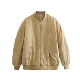 Spring Autumn Bomber Jacket Men And Women Warm Zipper Pockets Winter Coat Female Jacket Parkas Female