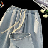 Fongt Jeans Men's New Loose Trend High Street Retro Straight Trousers In Autumn