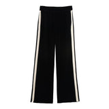 Fongt Homemade New Women's Velvet T-Shirt 0009128 Stitched Velvet Trousers