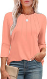 Fongt 2025 New Fashion Casual Roll Collar Seven-Sleeve Top Bottom Shirt