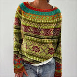 Fongt Sweater Women's Wish Hot Selling Round Collar Color Loose Fashion Knitted Shirt