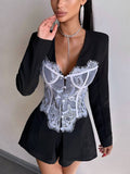 Fongt Lace Suit + Three-Point Shorts Set Party Dinner Light Luxury Temperament Commuting Fashion