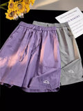 Fongt Shorts Women Breathable Casual Large Size Loose Five Minute Pants Trend Unique Lazy Fitness Running Beach Pants-Outfit