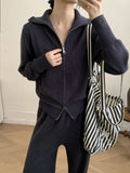 Fongt And Winter New Lazy Windy Open Shirt Sweater Set Women's Comfortable Top + Pants Knitted Two Sets