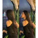 Star Has A Loose Short-Sleeved T-Shirt With Missing Shoulders In The Same Style. The New Beautiful High-End Top In Summer 2024 For