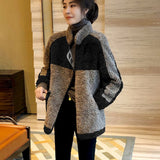 Lamb Wool Jackets Women Autumn Winter Trendy Loose Thicken Casual Coat Fashion Stand Collar Zippers Jacket Womens