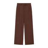 Fongt Explosion Women's Button Blouse Broad Leg Trousers Set