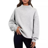 Fongt Fashion Casual Velvet Dress Women's Thick Half-High Collar Loose Women's Clothing In Autumn And Winter 2025