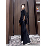 Fongt Able Temperament Of Salt Feeling Fried Street Lively Age Reduction Chiffon Broad Leg Pants Two Sets Of Women's Summer