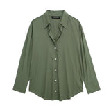 Fongt 2025 Women's Silk Shirt Loose Spring Casual Street Fashion