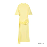 Fongt Wind 2025 New Fashion Temperament Women's Wear Out-Back Cascade Decoration Long Dress 4661209