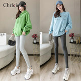 Cold-Resistant Leggings Women Fashion Casual Lamb Cashmere Leggins Mujer Pockets Plus Velvet Thickening