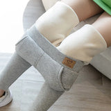 Cold-Resistant Leggings Women Fashion Casual Lamb Cashmere Leggins Mujer Pockets Plus Velvet Thickening
