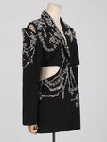Fongt New Small Suit Jacket Female 2024 Summer High Sense Formal Dress Thin Heavy Industry Suit Jacket Female-Outfit