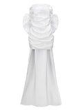 High-End Women's Sexy Folded Bag With A Bosom Dress Temperament Can Be Removed Large Bow Decorative