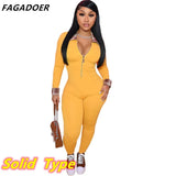 PINK Letter Embroidery Bodycon Jumpsuit Fashion Plaid Patchwork Bodysuits Long Sleeve Sexy Zipper Playsuits