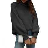 Fongt Solid-Color Knitted Shirt Women's High-Collar Women's New High-Collar Sweater In Autumn And Winter 2025