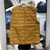 2024 New Autumn And Winter Light Down Jacket Vest Female Warm Slim Inside The Vest Vest White Duck Velvet-Outfit