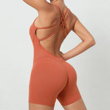 Fongt Beautiful Back Peach Hip Yoga Pants Without Embarrassment Hip Tight Sports Jumpsuit With Buttock Fitness Pants Women-Outfit