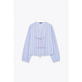 Fongt Women's Clothing 2025 New Fashion Temperament With Bow Shirt Top