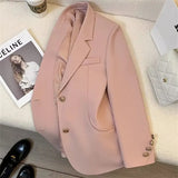 Fongt 2024 New Orange Suit Jacket Female Retro British Style Advanced Design Sense Versatile Small Suit Woman-Outfit