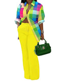New Women's Fashion And Leisure Printed Long-Sleeved Trousers Suit-Outfit