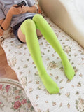 New Women's Knee High Candy Mesh Socks Ladies Neon Color Sexy Sheer Solid Thigh High Fancy Casual Colorful Socks