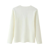 Fongt 2025 Spring Asymmetrical Button Decoration Knits 4192005712