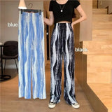 Tie-dye Casual Pants 2022 New Summer Women's Loose Wide-leg Pants Trousers High-waist Straight-leg Pants Joggers