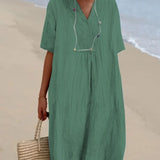 Fongt And Summer 2025 New Women's Clothing Hot Selling Explosive Casual Thin Dress Solid