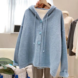 Knitted Cardigan Women's Short Solid Color Outer Jacket 2023 Autumn New Style Small Fresh Loose All-match Sweater