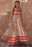 Fongt Women's High-End 2026 Spring And Summer New Sling Dress Print Long Dress Dress Women