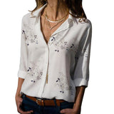 Sleeve Women Blouses 2021 Plus Size Turn-down Collar Blouse Shirt Casual Tops Elegant Work Wear Chiffon Shirts