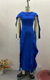 Fongt 2023 New High Style Sexy Word Shoulder Cloth Dress-Outfit
