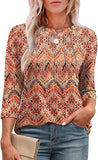 Fongt 2025 New Fashion Casual Roll Collar Seven-Sleeve Top Bottom Shirt