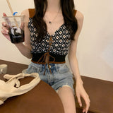 V-Neck Vest Women's Summer Slings Design Small Outside Wearing Short Bottom