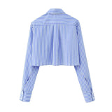 Fongt Women's Long-Sleeved Pocket Dress Short Shirt 5421