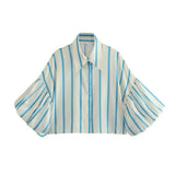 Fongt Women's Clothing Explosion Fashion Casual Loose Bubble Sleeve Shirt