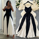 Fongt Elegant Sexy Sling Dress Women's Holiday Wind Waist Lotle Side Dress Dress Dress